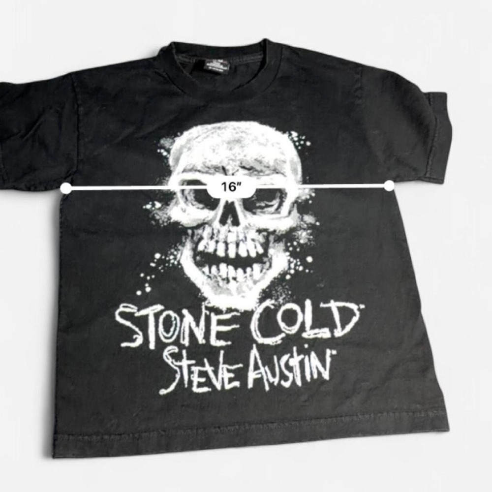 WWE Stone Cold Steve Austin Youth Small 2007 Arrive Raise Hell Leave Skull Tee - Picture 7 of 8